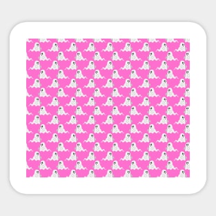 Pink Ghost Pattern Sticker